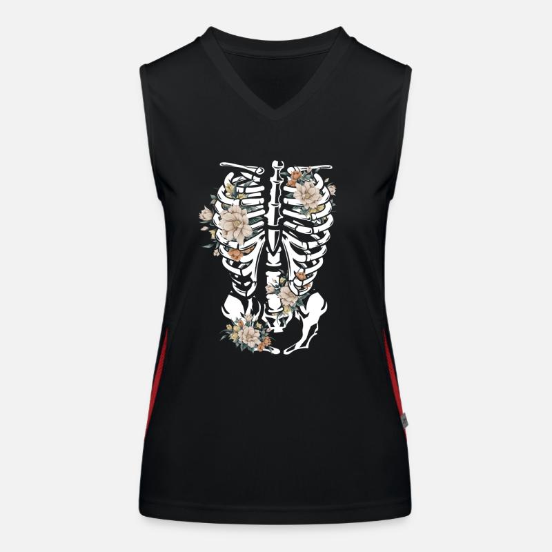 Gothic Blumen Funktionelles Kontrast-Tank Top für Frauen