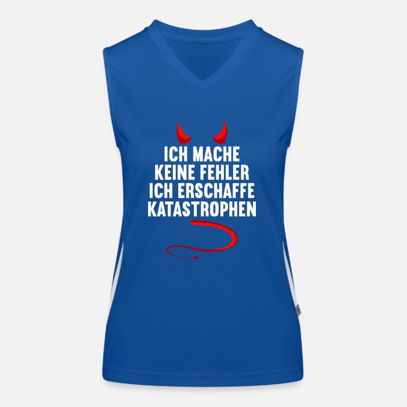 Ich mache keine Fehler ich erschaffe Katastrophen Funktionelles Kontrast-Tank Top für Frauen