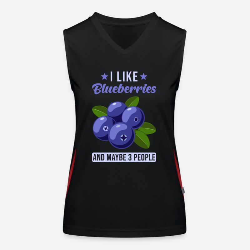 Blaubeeren Funktionelles Kontrast-Tank Top für Frauen