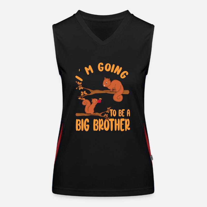 Großer Bruder Eichhörnchen Ich werde Großer Bruder Funktionelles Kontrast-Tank Top für Frauen