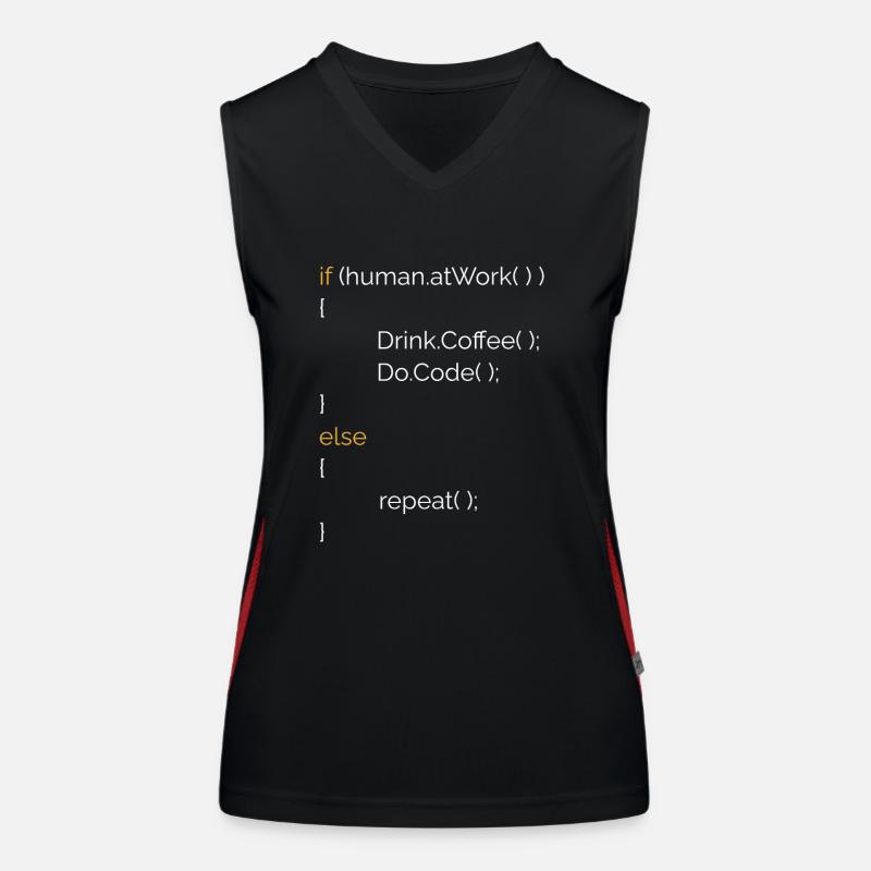 Programmierer Informatiker Kaffee Geschenk C# Java Funktionelles Kontrast-Tank Top für Frauen