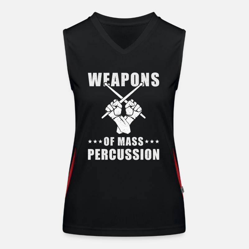 Cadeau de batteur batteur Débardeur respirant contrasté Femme