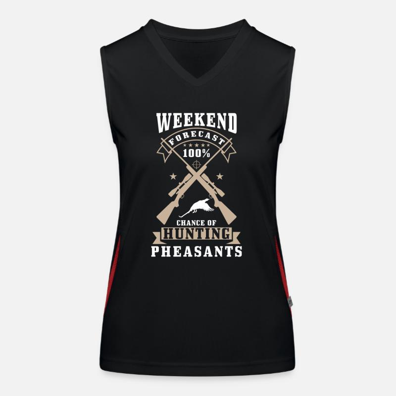 Fasan Jäger Spruch Funktionelles Kontrast-Tank Top für Frauen
