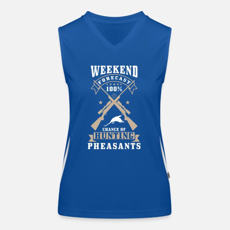 Dicton chasseur de faisans Débardeur respirant contrasté Femme