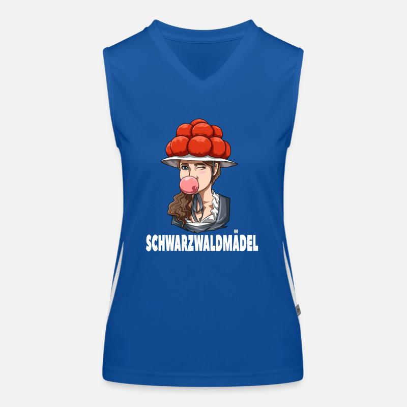 Bollenhut Schwarzwald Schwarzwaldmädel Funktionelles Kontrast-Tank Top für Frauen