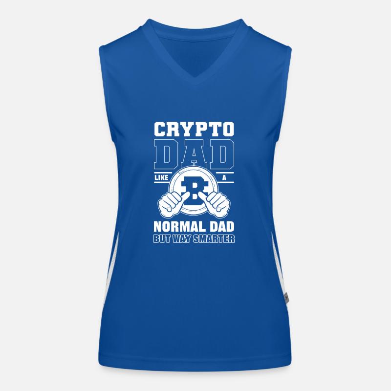 Crypto Dad Just Like A Normal Dad But Way Smarter Funktionelles Kontrast-Tank Top für Frauen