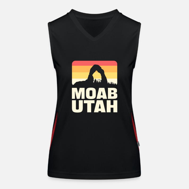 Moab Utah Vitange Mountain Funktionelles Kontrast-Tank Top für Frauen