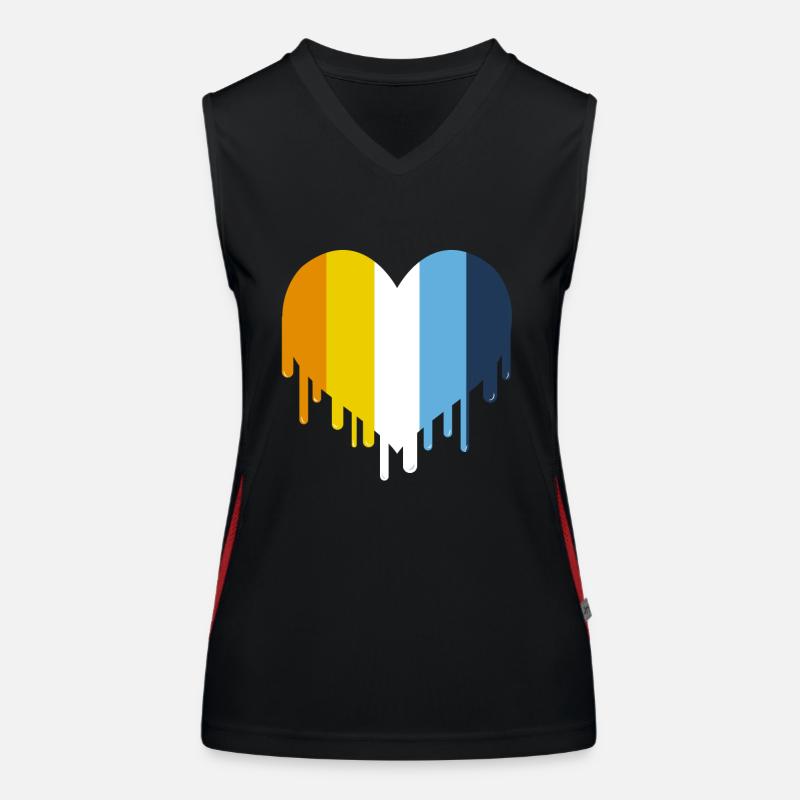 Tropfend Heart Aroace Pride Funktionelles Kontrast-Tank Top für Frauen