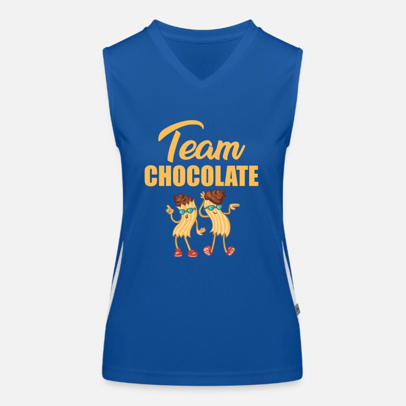 Team Schokolade Funktionelles Kontrast-Tank Top für Frauen