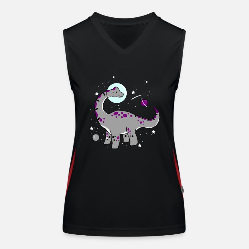 Ace Pride Dinosaur Asexual Space Women's Functional Contrast Tank Top