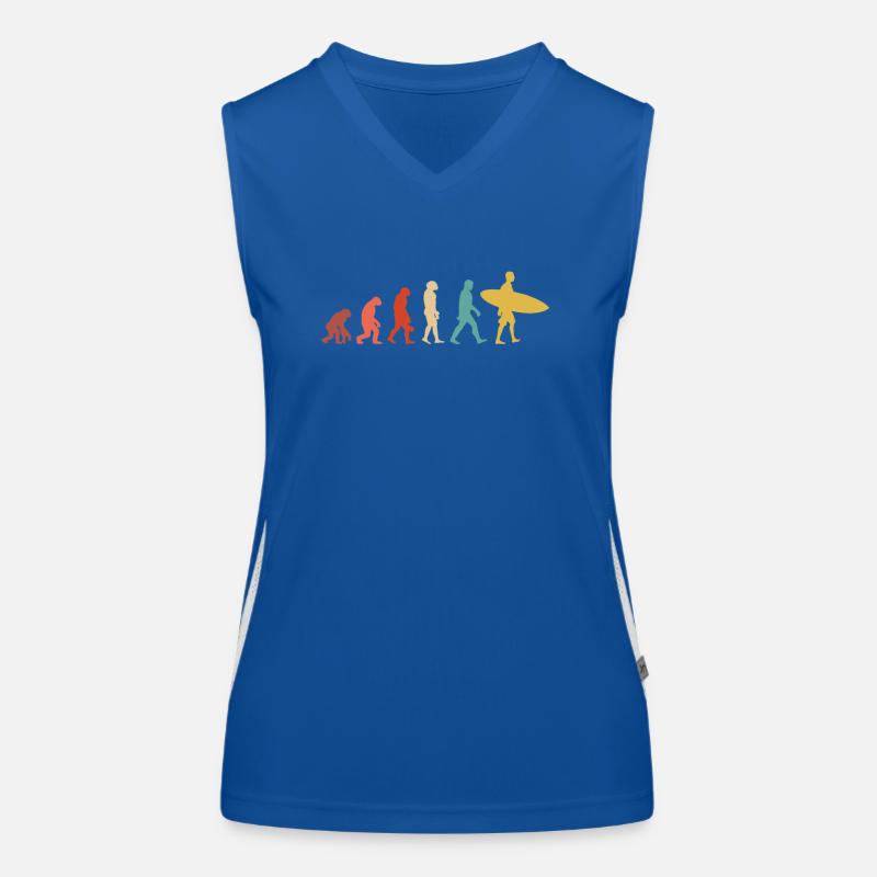 Evolution des Surfens Funktionelles Kontrast-Tank Top für Frauen