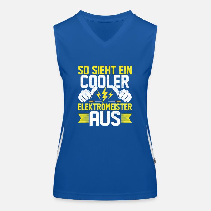 So sieht ein cooler Elektromeister aus Beruf Elek Funktionelles Kontrast-Tank Top für Frauen