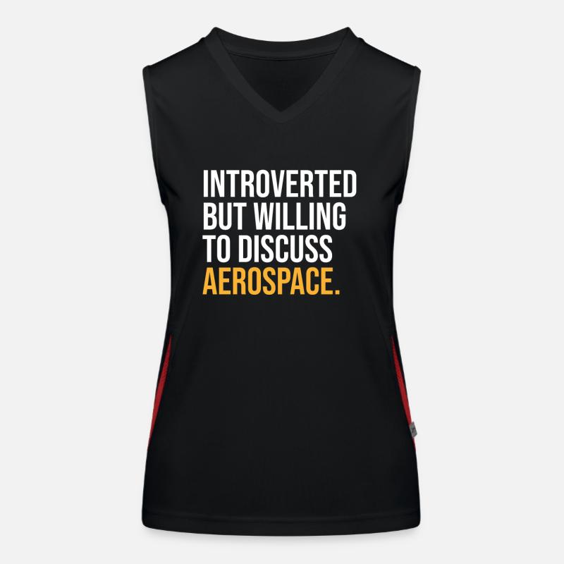 INTROVERTI MAIS PRÊT À DISCUTER DE L’AÉROSPATIALE DRÔLE Débardeur respirant contrasté Femme