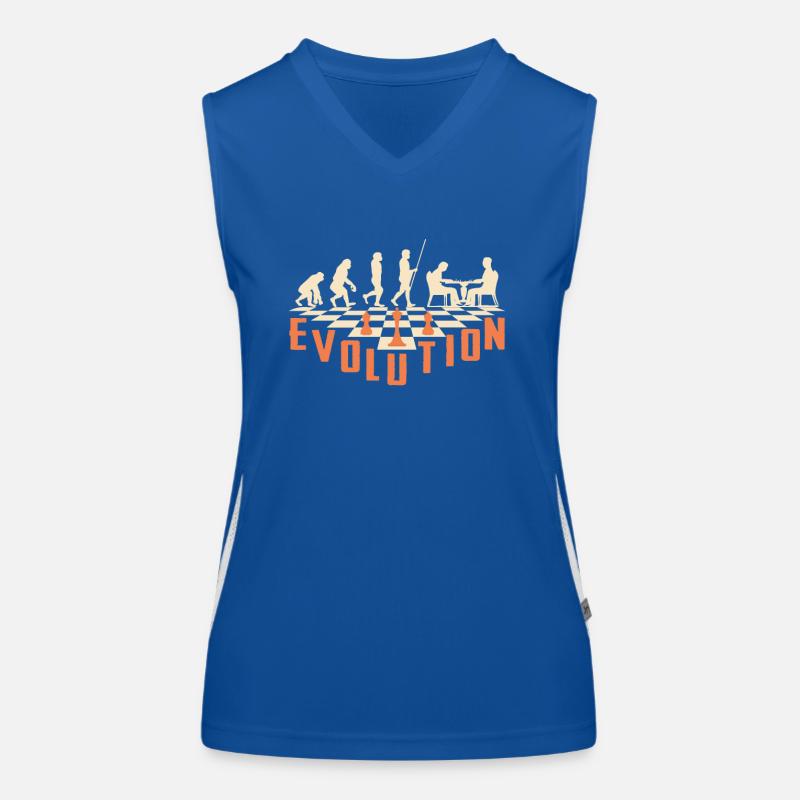 Die Evolution des Schachs Funktionelles Kontrast-Tank Top für Frauen