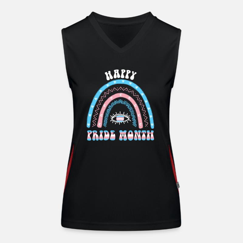 Boho Rainbow Happy Pride Mois Transgenre Débardeur respirant contrasté Femme