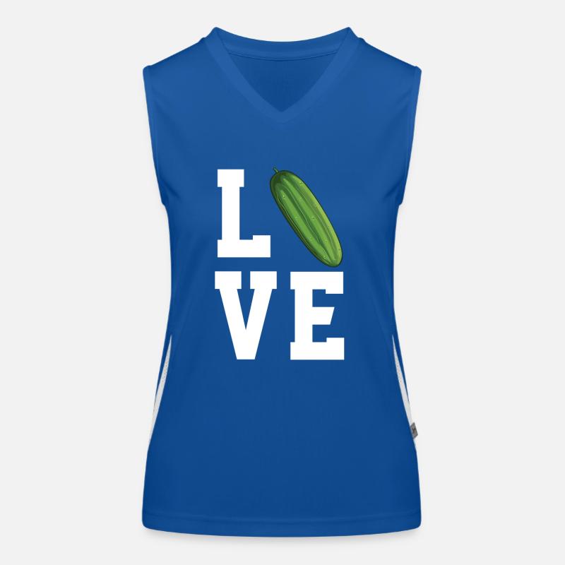 Liebe Gurke Funktionelles Kontrast-Tank Top für Frauen