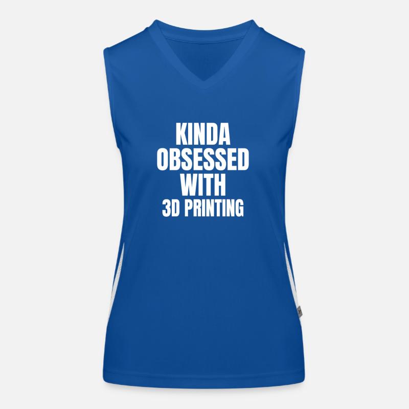 KINDA OBSESSDD WTIH 3D PRINTING Funktionelles Kontrast-Tank Top für Frauen
