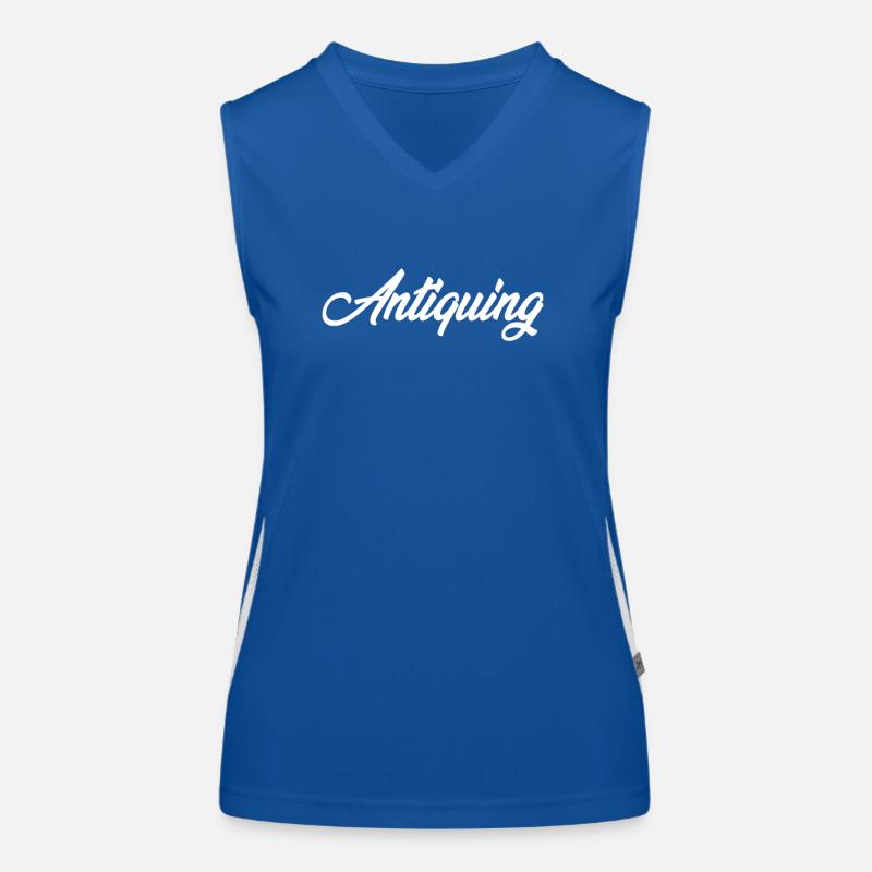 ANTIQUING CURSIVE TEXT NOVELTY HOBBY Women's Functional Contrast Tank Top