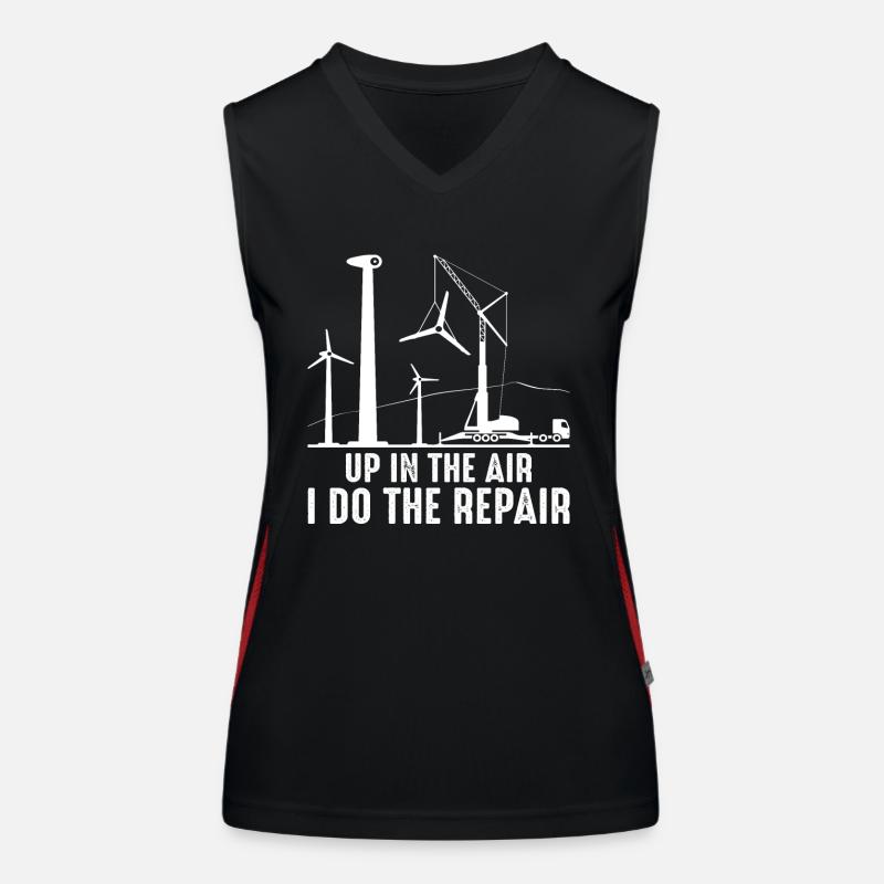 Wind Turbine Technician Women's Functional Contrast Tank Top