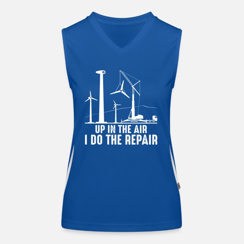 Windrad Techniker Funktionelles Kontrast-Tank Top für Frauen