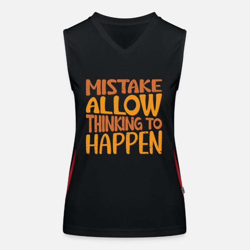 Fehler ermöglichen das Denken Funktionelles Kontrast-Tank Top für Frauen