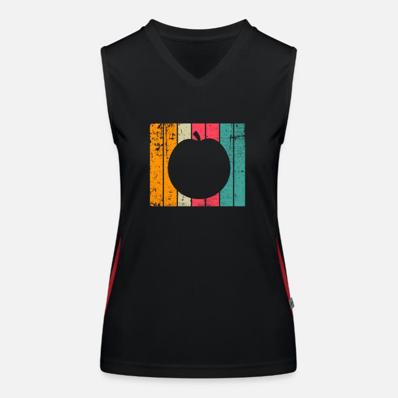 Apricot Fruit Lover Retro Veggie Diet Gift idea Women's Functional Contrast Tank Top