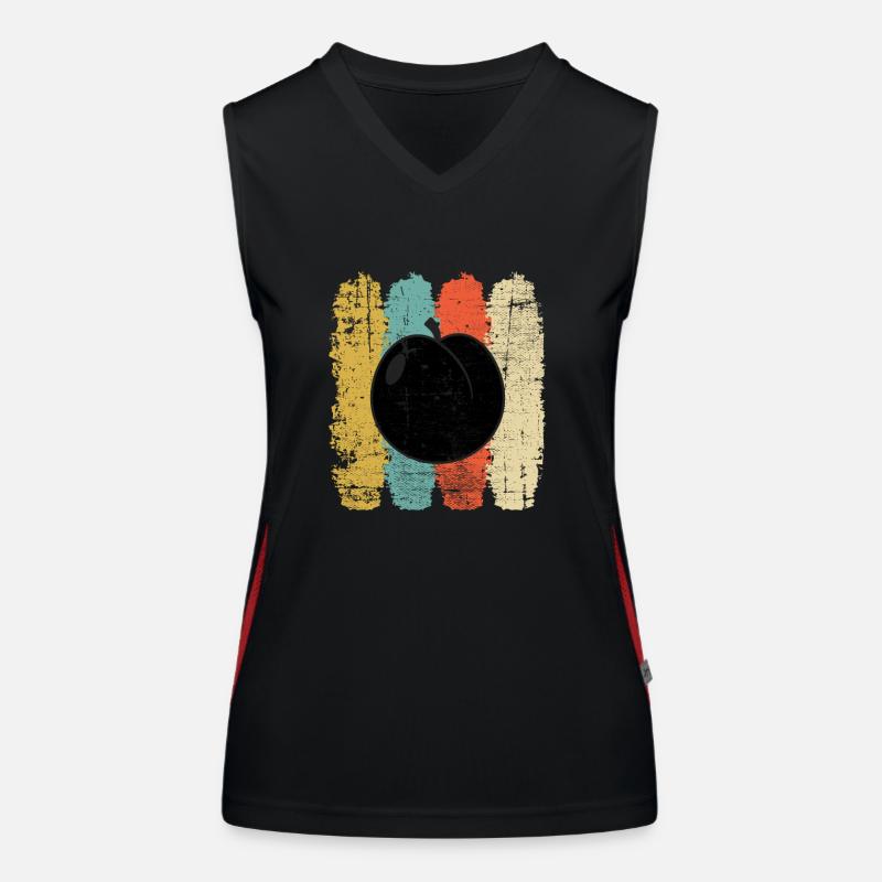 Apricot Fruit Lover Retro Veggie Diet Gift idea Women's Functional Contrast Tank Top