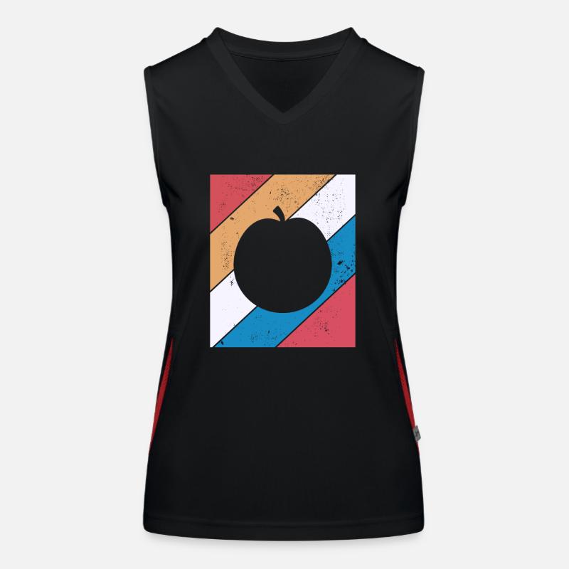 Apricot Fruit Lover Retro Veggie Diet Gift idea Women's Functional Contrast Tank Top