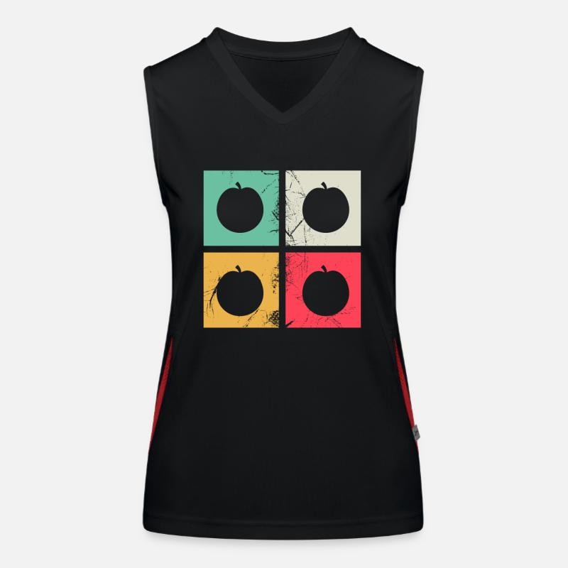 Apricot Fruit Lover Retro Veggie Diet Gift idea Women's Functional Contrast Tank Top