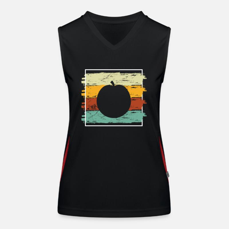 Apricot Fruit Lover Retro Veggie Diet Idée cadeau Débardeur respirant contrasté Femme
