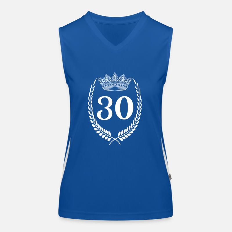 30. Geburtstag Zahl Jubiläum 30 Funktionelles Kontrast-Tank Top für Frauen