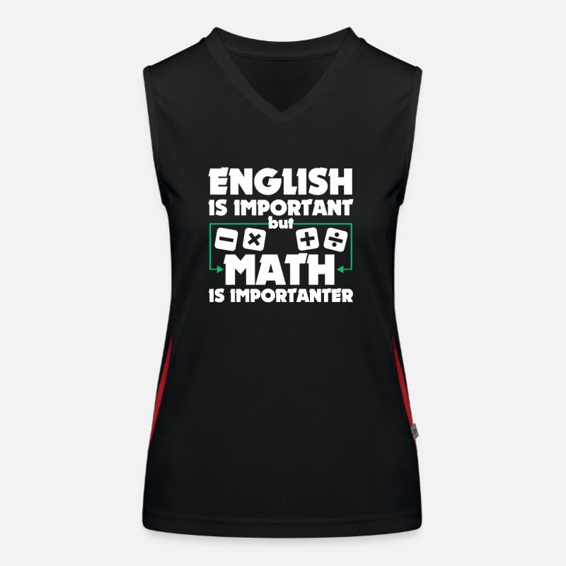 Funny Math Art Student Pun Mathematics Lovers Pun Women's Functional Contrast Tank Top