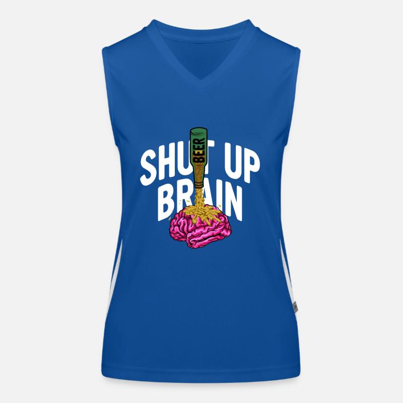 Shut Up Brain Funktionelles Kontrast-Tank Top für Frauen