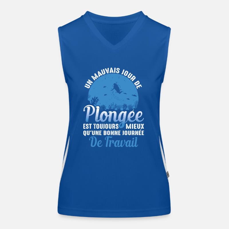 Plongée Anniversaire Idée Cadeau Design Mer Humour Débardeur respirant contrasté Femme