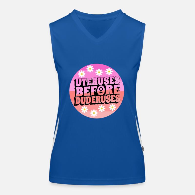 Uteruses Before Duderuses Funktionelles Kontrast-Tank Top für Frauen