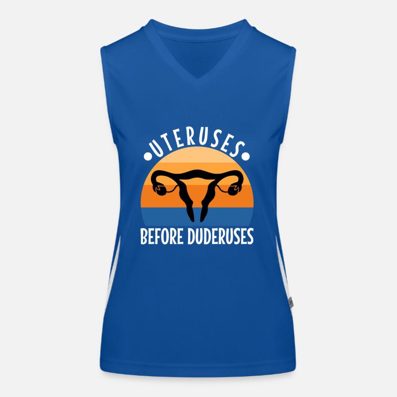 Uteruses Before Duderuses Funktionelles Kontrast-Tank Top für Frauen