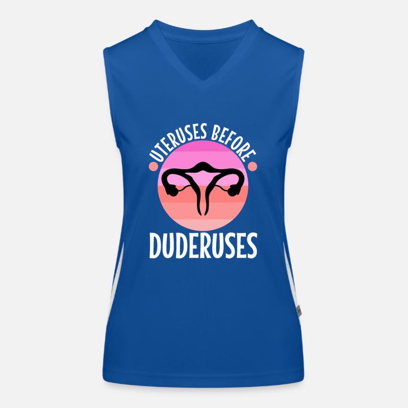 Uteruses Before Duderuses Funktionelles Kontrast-Tank Top für Frauen