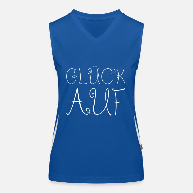 Glück auf Funktionelles Kontrast-Tank Top für Frauen
