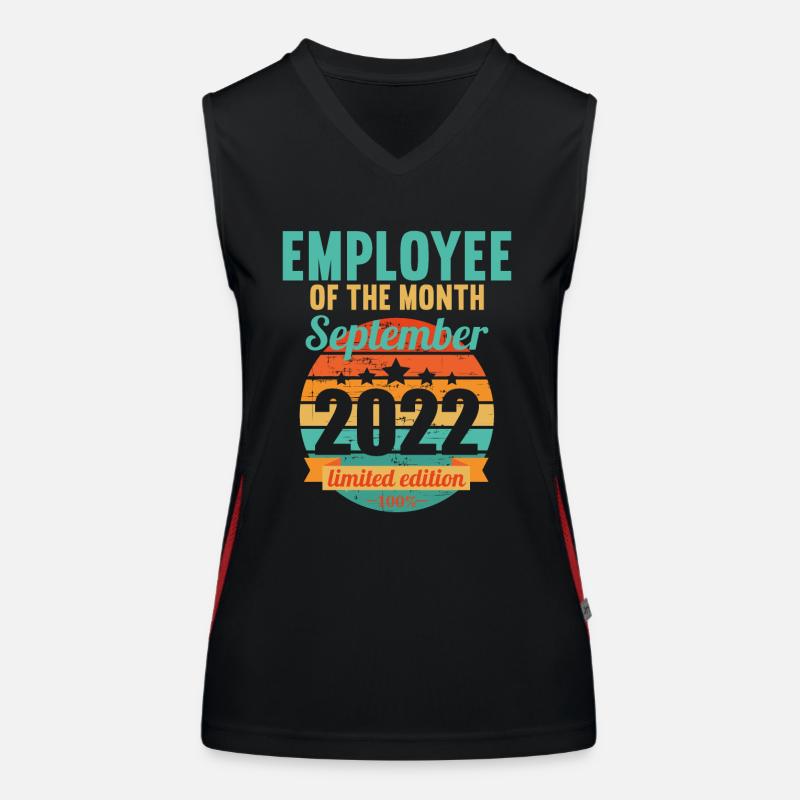 Employé du mois de septembre 2022 Débardeur respirant contrasté Femme
