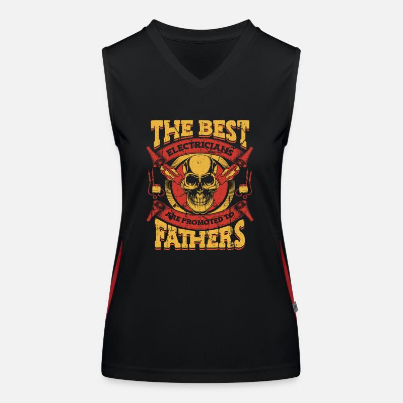 Elektriker Elektroniker Handwerker Beruf Spruch Funktionelles Kontrast-Tank Top für Frauen
