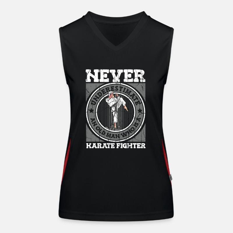 Karate Karate Fighter Martial Arts Women's Functional Contrast Tank Top