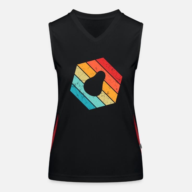 Avocado Vegan Lover Retro Veggie Diet Gift idea Funktionelles Kontrast-Tank Top für Frauen