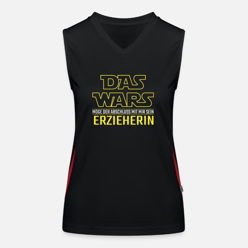 Das Wars Abschluss Erzieherin Beruf Geschenkidee Funktionelles Kontrast-Tank Top für Frauen
