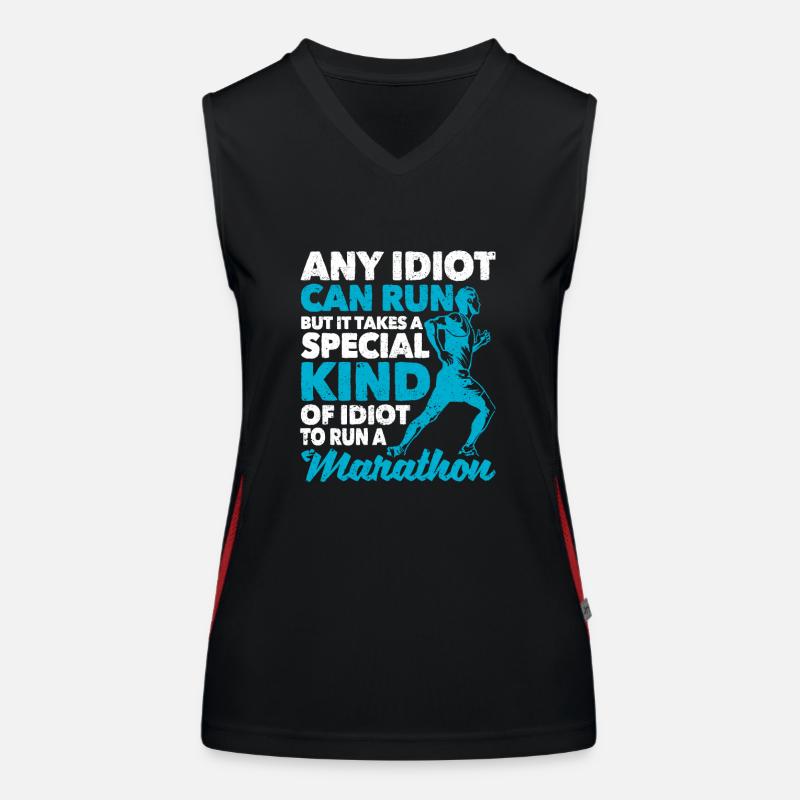 Funny Marathon Runner Marathon Runner Everyone Women's Functional Contrast Tank Top