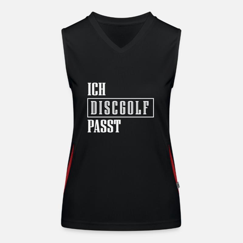 Ich, Discgolf, passt, Trendsport Disc Golf Funktionelles Kontrast-Tank Top für Frauen