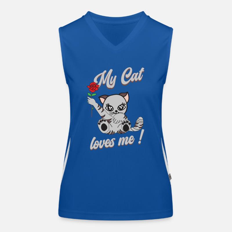 Mon chat m’aime! Débardeur respirant contrasté Femme