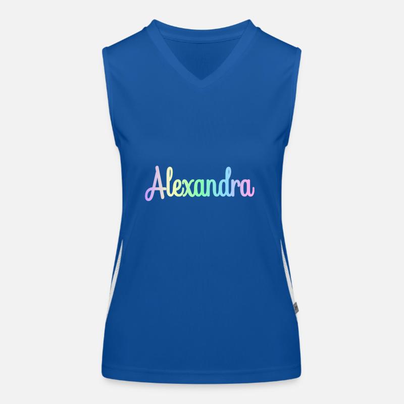 ALEXANDRA Rainbow Cursive minimaliste Débardeur respirant contrasté Femme