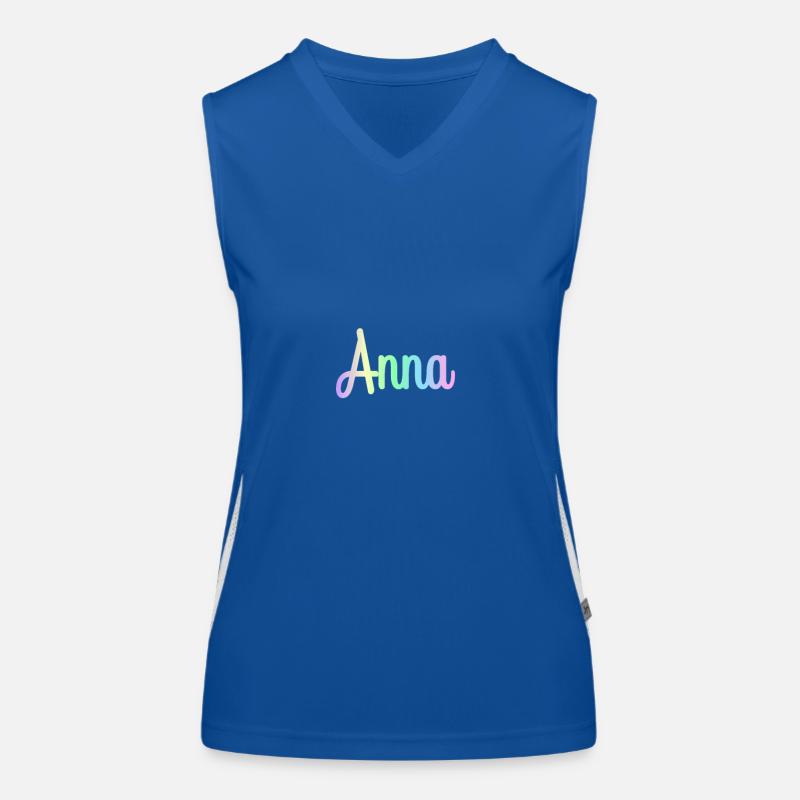 ANNA Rainbow Minimalist Cursive Women's Functional Contrast Tank Top