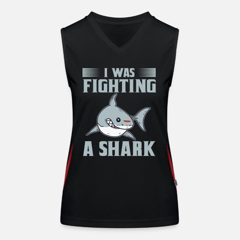 Great White Shark Hammer Shark Women's Functional Contrast Tank Top