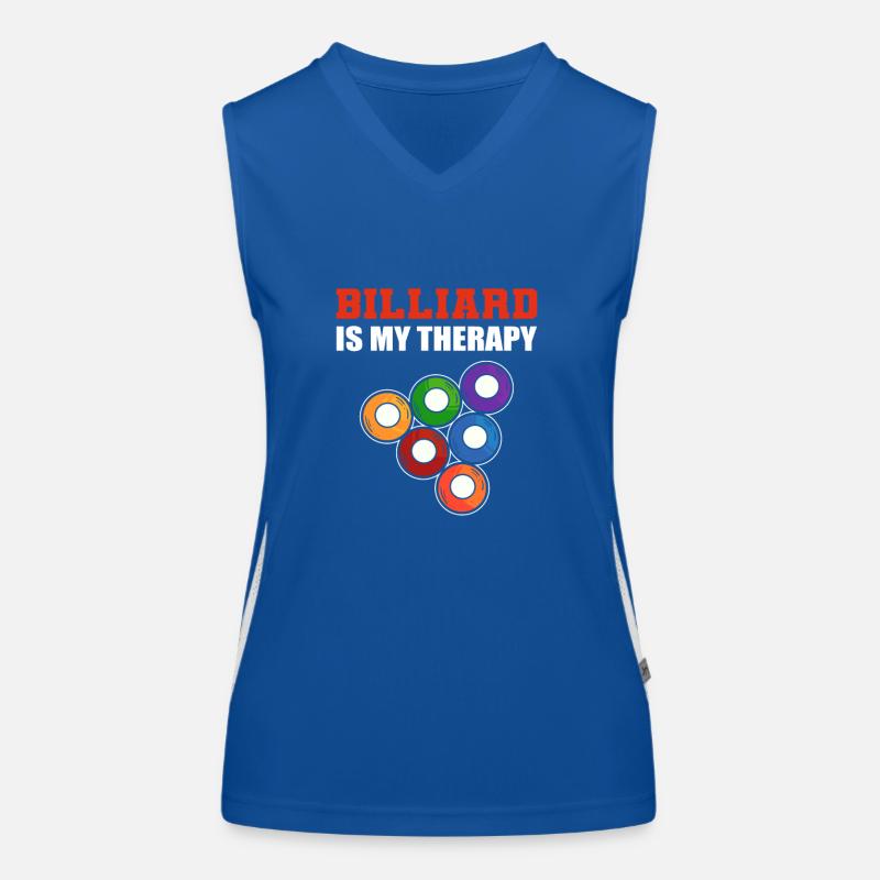 Billard Spieler Billardkugel Acht Billardqueue Bil Funktionelles Kontrast-Tank Top für Frauen